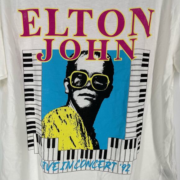 Daydreamer Elton John Live In Concert '92 Boyfriend Tee Medium - Picture 6 of 9